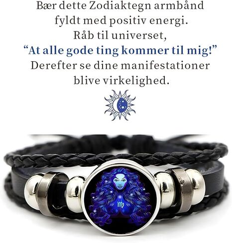 Zodiac Signs Spirit Bracelet for Women Men Adjustable 12 Constellation Bracelets Bracelet Multilayer Zodiac Black Leather Bracelets Zodiac Sign Wrap Bracelet Birthday Jewelry in Saudi Arabia
