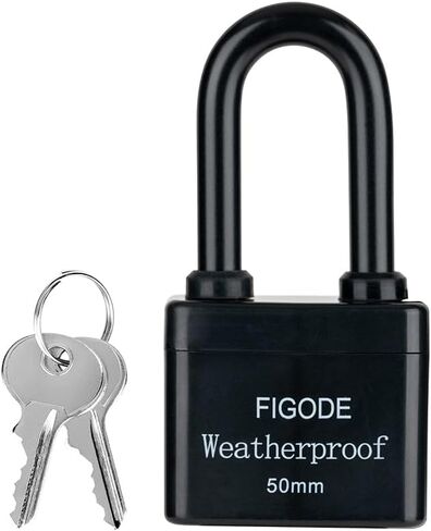قفل مقاوم للماء في الهواء الطلق من FIGODE®، قفل بمفتاح من الفولاذ المصفح شديد التحمل، بعرض 2.2 بوصة in Kuwait