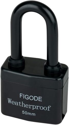 قفل مقاوم للماء في الهواء الطلق من FIGODE®، قفل بمفتاح من الفولاذ المصفح شديد التحمل، بعرض 2.2 بوصة in Kuwait