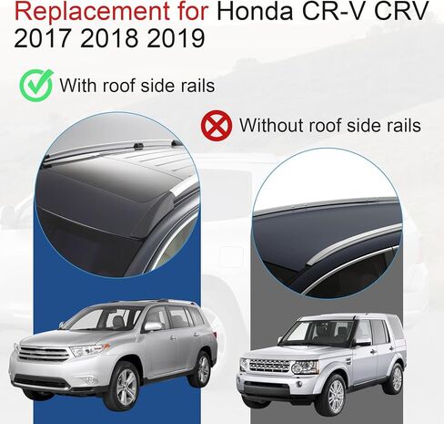 حامل سقفي من CARMOCAR قضبان متقاطعة متوافقة مع Honda CRV 2007 2008 2009 2010 2011 قضبان أمتعة على السطح حامل بضائع من الألومنيوم باللون الأسود in Kuwait
