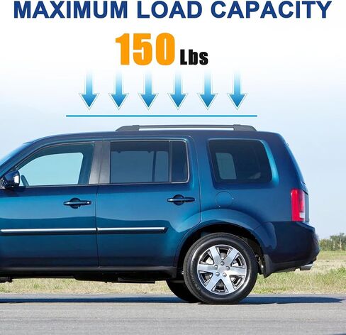 حامل سقفي من CARMOCAR قضبان متقاطعة متوافقة مع Honda CRV 2007 2008 2009 2010 2011 قضبان أمتعة على السطح حامل بضائع من الألومنيوم باللون الأسود in Kuwait