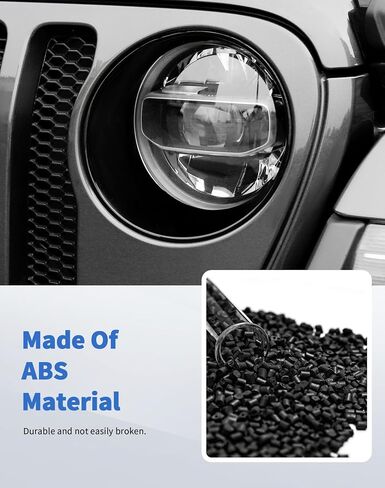 Angry Eyes Headlight Trim Cover & Front Grille Inserts Guard Cover Fit for 2024 + Jeep Wrangler JL Gladiator JT in Saudi Arabia