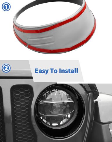 Angry Eyes Headlight Trim Cover & Front Grille Inserts Guard Cover Fit for 2024 + Jeep Wrangler JL Gladiator JT in Saudi Arabia