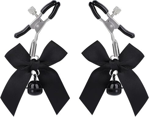 DATOA Body Ring with Bell Bowknot Body Clamps Clip on Body Non Piercing Body Jewelry Nipple Clamps Faux Body Jewelry in Saudi Arabia