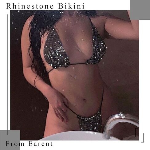 Earent Mesh Rhinestone Body Chain Set Beach Chest Belly Chains Crystal Bikini Nightclub Party Bra Breast Chains Rave Body jewelry for Women in Saudi Arabia