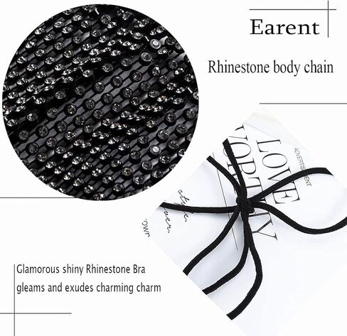 Earent Mesh Rhinestone Body Chain Set Beach Chest Belly Chains Crystal Bikini Nightclub Party Bra Breast Chains Rave Body jewelry for Women in Saudi Arabia