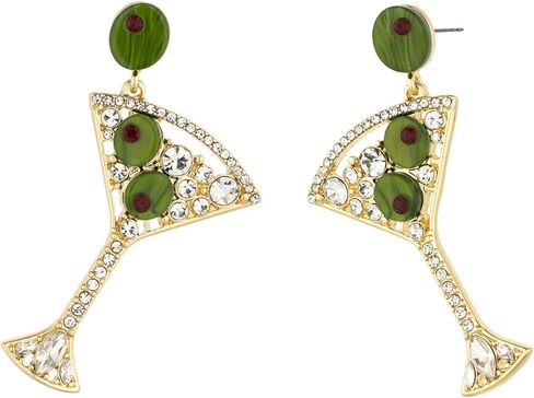 Madison Tyler Cute Dangle أقراط للمرأة | بيان المرح العصري أقراط كوكتيل | حجر الراين الايبوكسي الحجارة | مارتيني ماري ماري موخيتو ليمونادي المجوهرات للمرأة in Kuwait