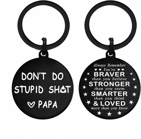 Funny Grandson Granddaughter Christmas Keychain Gift from Grandparents - Grandchild Teenage Boys Girl Valentine Gag Gift in Kuwait