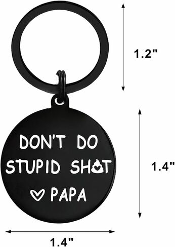 Funny Grandson Granddaughter Christmas Keychain Gift from Grandparents - Grandchild Teenage Boys Girl Valentine Gag Gift in Kuwait