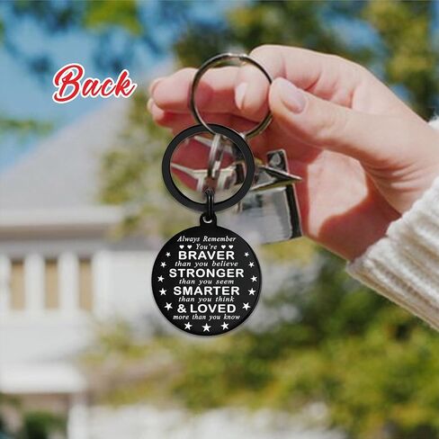 Funny Grandson Granddaughter Christmas Keychain Gift from Grandparents - Grandchild Teenage Boys Girl Valentine Gag Gift in Kuwait