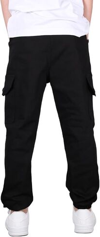 Boys' Functional Cargo Pants - Elastic & Breathable, with Flexibility and Multiple Pockets - Ideal for Kids, Teens in Saudi Arabia