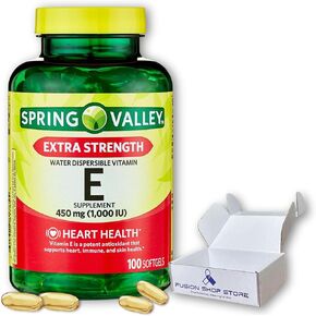 Spring Valley Vitamin E- 1000 iu softgels 100ct (Pack of 1), Boxed by Fusion Shop Store
