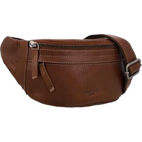 Gusti Leather Fanny Pack - Spencer Crossbody Sling Bag for Women & Men | Durable Brown Leather Festival Belt Bag with Adjustable Strap
