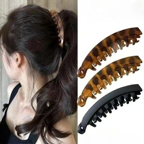 مقاطع موز أنيقة جدا لتصميم نساء الشعر الكثيف ، 3pcs عتيقة باريتس الفرنسية مجموعة الفتيات