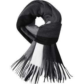 Winter Scarfs for Women - Womens Scarf Fashion Cashmere Scarf Plaid for Winter, Long Blanket, 79" x 23"