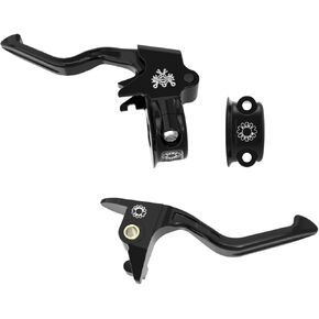 Easy Pull Clutch and Brake Lever Hand Controls for Harley Davidson 2018-2024 Softail (Black)