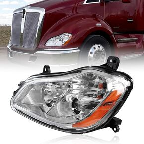 تجميع الأمراض الأمامية متوافقة مع Kenworth T680 2013 2014 2015 2015 2017 2018 2019 2020 2021 مصابيح الأمامية الإسقاطية (جانب السائق الأيسر)