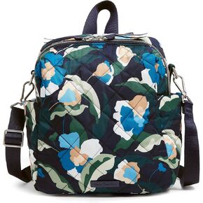 Vera Bradley Performance Twill Convertible Small Backpack, Parisian Bouquet