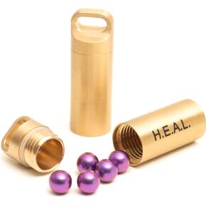 Leela Quantum H.E.A.L. كبسولة ، متعددة الاستخدامات ، لنقل الطاقة الكمومية والترددات ، مصنوعة من مواد النحاس النحاس ، مثالية للمنزل أو السفر ، للرجال/النساء Besa & IGEF معتمد