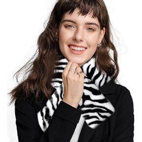 Winter Scarf for Women, Thick Collar Scarves for Women Winter Warm, Short Faux Fur Scarf for Girls Neck Christmas