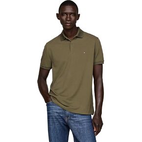 Tommy Hilfiger Men's Short Sleeve Casual Dri Polo Shirts in Regular Fit with Moisture Wicking and Stretch in Kuwait