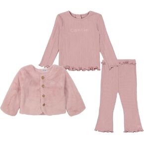 Calvin Klein girls 3pc Fashion Jacket Pant Set