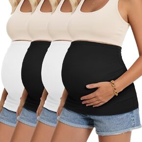 4 pack Maternity Belly Bands Pregnancy Postpartum Shirts Pants Extender Support Stretch Belt for Pregnant Women in Kuwait