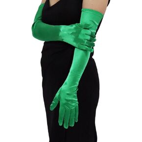 SUFEINI Women Long Satin Gloves Stretchy Elbow Length 21‘’ Opera Party Gloves 1920 s Womens Flapper Gloves