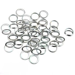 100pcs Oil Drain Plug Gasket Washer for Toyota Lexus Scion Aluminum M12 Crush Washer Seals Rings Replaces# 90430-12031 (Silver)