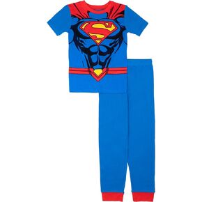 Superman Boys's 2 قطعة من القطن القطني Pajama مجموعة ، ناعمة ولطيفة للأطفال