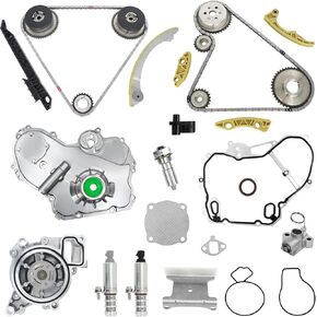 2.4 ecotec timing chain kit with Water Pump & Oil Pump & VCT Solenoid 9-4201SX Fits 2010-2017 Chevy Equinox Malibu, GMC Terrain, Regal Verano, Pontiac G5 2.4L 2.2