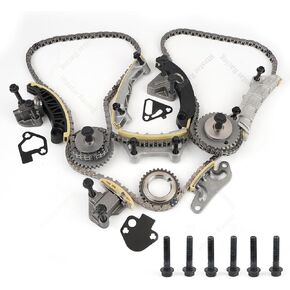 Engine Timing Chain Kit 2007-2022 Compatible with Buick Cadillac Chevrolet GMC Pontiac Saab Saturn Suzuki Acadia Traverse Enclave Caprice Equinox Camaro 2.8 3.0 3.2 3.6 Replace 9-0753S