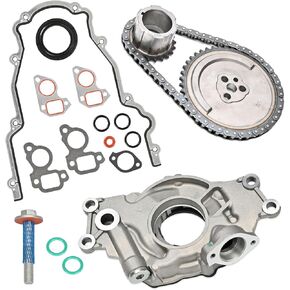 LS High Volume Oil Pump Timing Chain Kit w/Gaskets M295HV Fit for Chevy GM 4.8L 5.3L 5.7L 6.0L LS1 LS2 LS3 L96 LM7 LR4 LQ4 Gen 3 4 V8 Engine 1997-2013