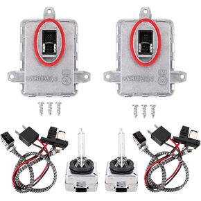 2PCS HID Xenon Headlight Ballast Control Unit Module w/ D1S Bulb Compatible for Cadillac XTS Cadillac CTS 2014-2019 AL 2008-2017 130732926301 for Camaro 2016-2018 63117356250 7356250 7255724