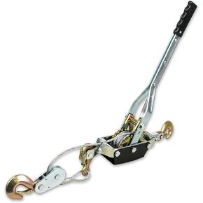 LULU CARGO CONTROL Come Along Winch, 2-Ton (4,400 Lbs) Pulling Capacity, Heavy Duty Cable Winch Puller with 7.2Ft Steel Cable, 2 Hooks & Dual Gear, Automotive Hoist & Vehicle Recovery Come Along Tool