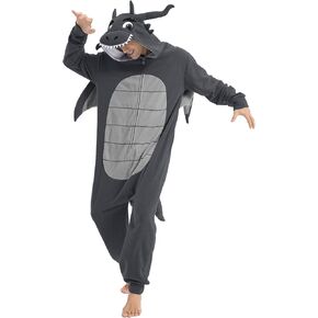 Dragon Onesie Adults Animal Cosplay Pajamas Halloween Costumes Jumpsuit One Piece Sleepwear