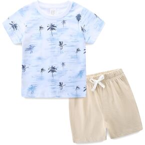 Toddler Boy Summer Clothes Kids Baby Cotton Outfits T-Shirt Shorts Set 1-7 Years in Saudi Arabia