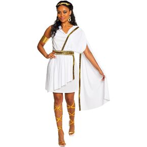 Morph Greek Goddess Costume - Women's Toga Costume, Halloween Goddess Outfit for Women, Greek Toga Dress