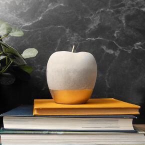 Decorative Concrete Apple, Modern European Apple-Shaped Décor, Gold Apples for Home Decoration, Hand-Painted Gold Artificial Fruit Crafts, Decorative Fruits, Handmade Home Decor