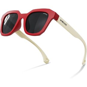Kids Polarized Sunglasses for Boys Girls Unbreakable Frame Teen Youth Child Sport Baseball Beach Glasses for Age 5-12