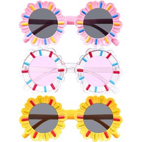 Kids Sunglasses for Girls and Boys Polarized Heart Shaped Sunglasses UV Protection Cute Flower Glasses