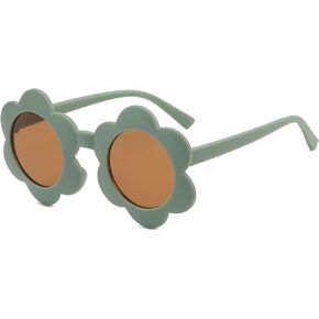 Kids Sunflower Sunglasses for Boys Girls Toddler Baby UV400 Glasses Round Cute Children Eyewear
