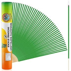 Mosquito Repellent Outdoor Patio (120 PCS) - Natural, DEET-Free Incense Sticks with Rosemary, Lemongrass & Citronella - Camping Essentials, Hiking, Yard