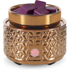Electric Wax Melt Warmer 4-in-1 Candle Warmer for Scented Wax Melter Cute Ceramic Fragrance Wax Burner for Home Office Bedroom Deco Gift for Women Dark Blue