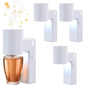 2 PCS الجدار العطور سد مع ضوء ليلي متوافق مع حمام وجسد زهور الجدران ، مع 3 سرعات العطور العطور الأساسية ناشر للزيت للمنزل ، أبيض
