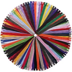 YAKA 60 Pack of 14 Inches Mix Nylon Coil Zippers Bulk - Supplies Zippers for Tailor Sewing Crafts (20 Color) in Saudi Arabia