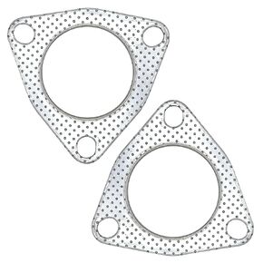 2.5 Inch Exhaust Gasket 3-Bolt 63.2mm Muffler Flange Header High Temperature w/Fire Ring Replacement 2 Pcs