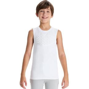 DEVOROPA Youth Baseball Chest Protector Softball Padded Compression Shirt Football Lacrosse Heart Guard Sternum Undershirt
