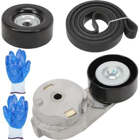 38178 Drive Belt Tensioner Pulley Assembly Kit Fit for G Envoy 04-09 Chey Trailblazer 04-09 Buick Rainier 04-07 Isuzu Ascender 2004-2008 12573024 24576885