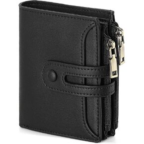 GAEKEAO Small Wallet for Women, Bifold RFID Blocking Credit Card Case Purse with Zipper Pocket